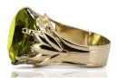Yellow Peridot Or jaune 8 carats Anneau Style vintage vrc029x-yp Art Deco Bijoux Art Déco russes, style URSS